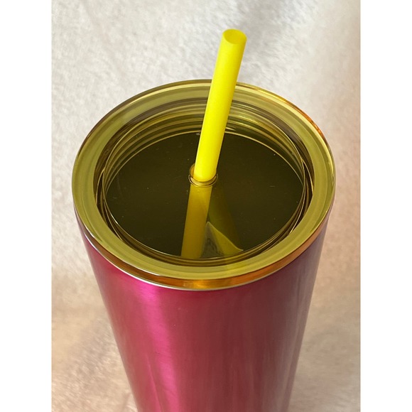 Starbucks Scalloped Pink Purple Petunia Metallic Cup Stainless Tumbler - Picture 5 of 5